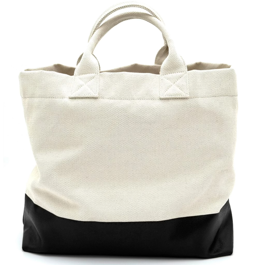 Embossed Detail Canvas Tote Bag