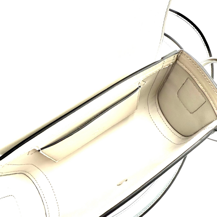 Embossed GG Mini Metallic Silver Leather Bag