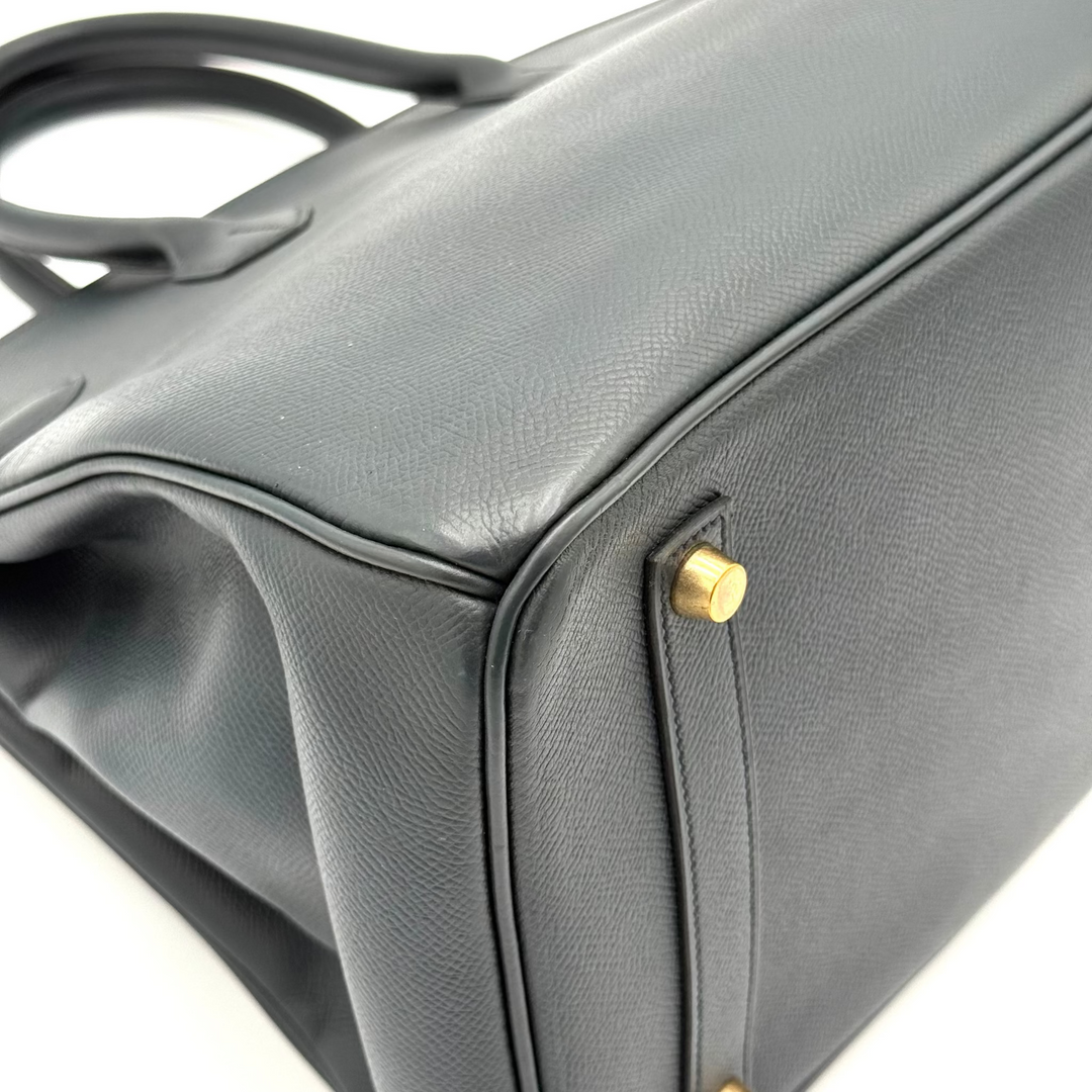 Birkin 35 Indigo Epsom Leather Bag