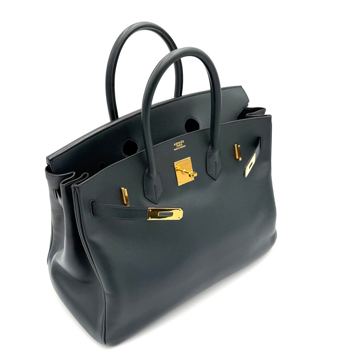 Birkin 35 Indigo Epsom Leather Bag