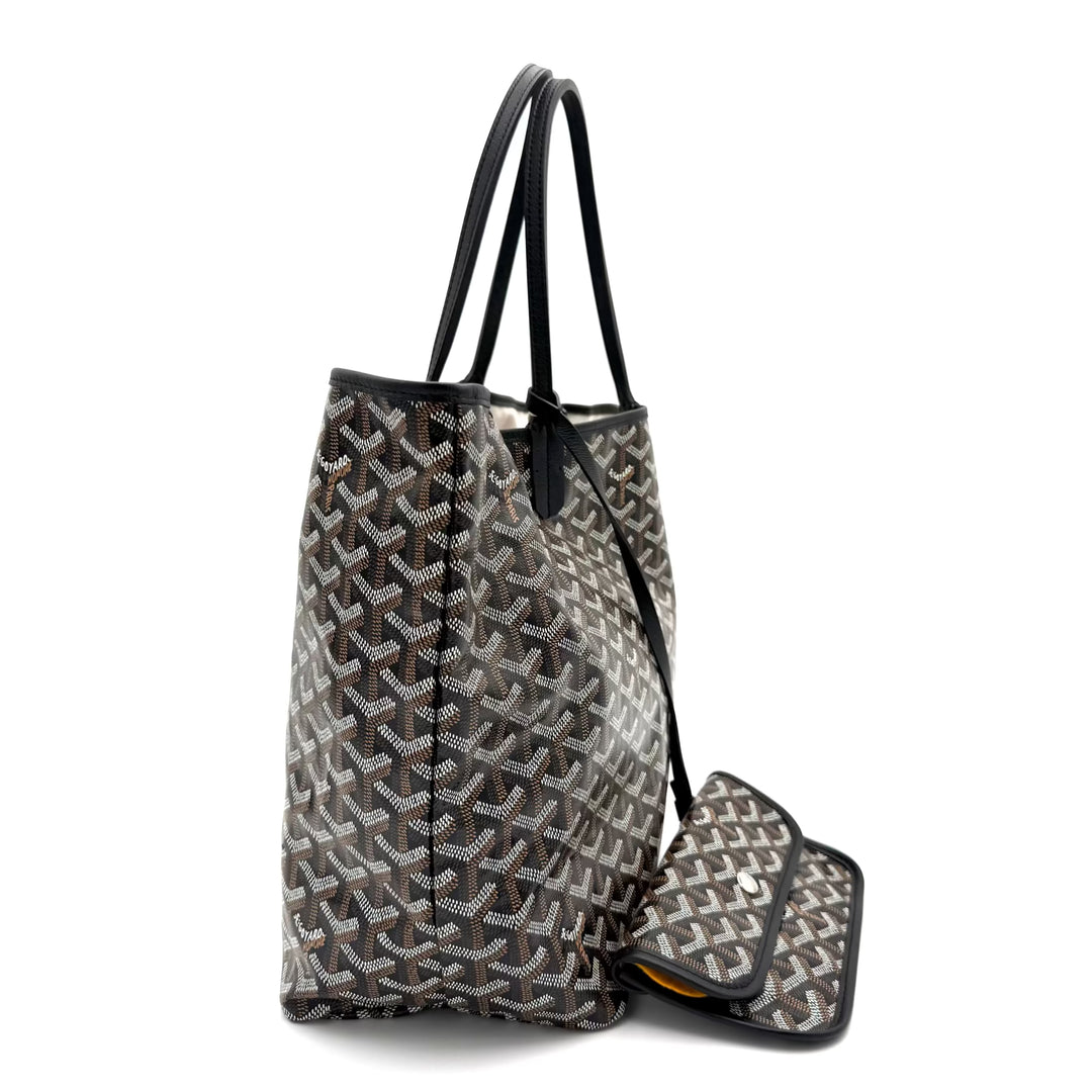 Black Monogram Saint Louis Tote with Pouch