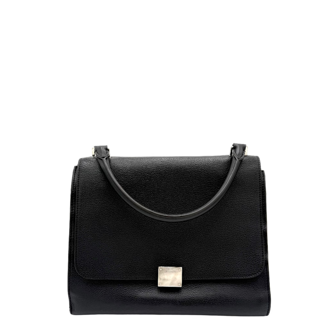 Trapeze Medium Calfskin Leather and Suede Bag