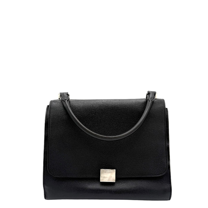 Trapeze Medium Calfskin Leather and Suede Bag