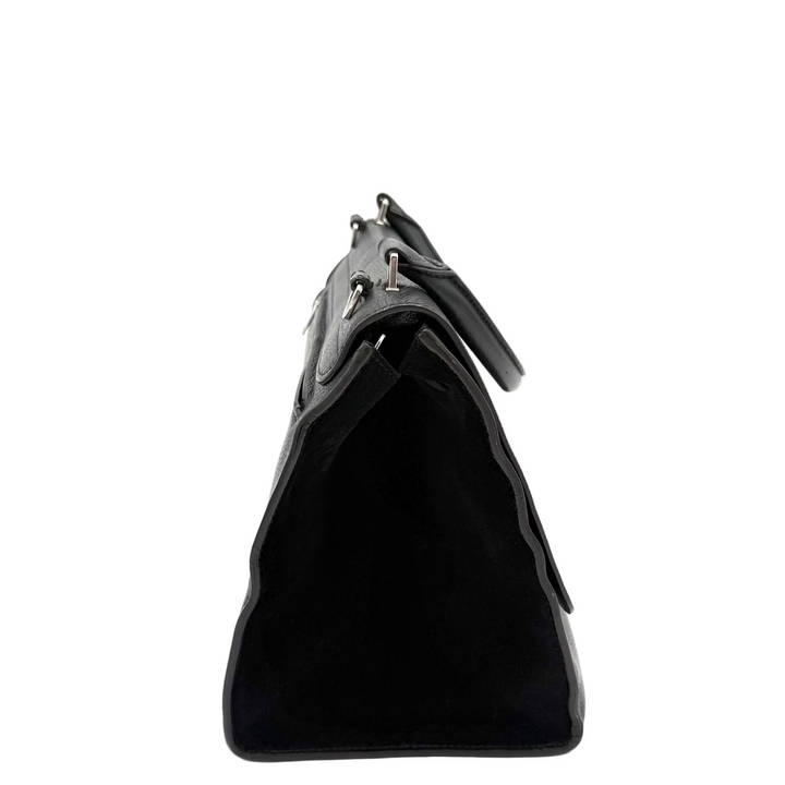 Trapeze Medium Calfskin Leather and Suede Bag