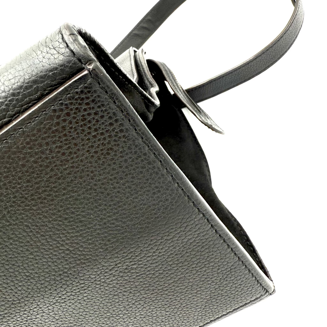 Trapeze Medium Calfskin Leather and Suede Bag