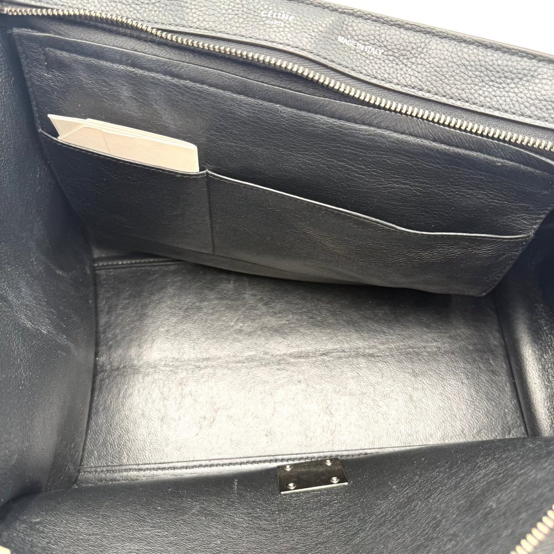 Trapeze Medium Calfskin Leather and Suede Bag