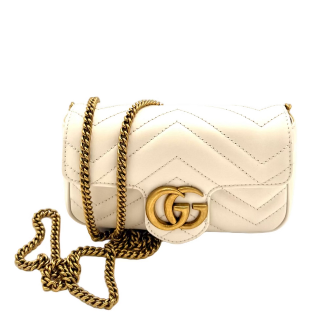 GG Marmont Super Mini Matelassé Leather Bag