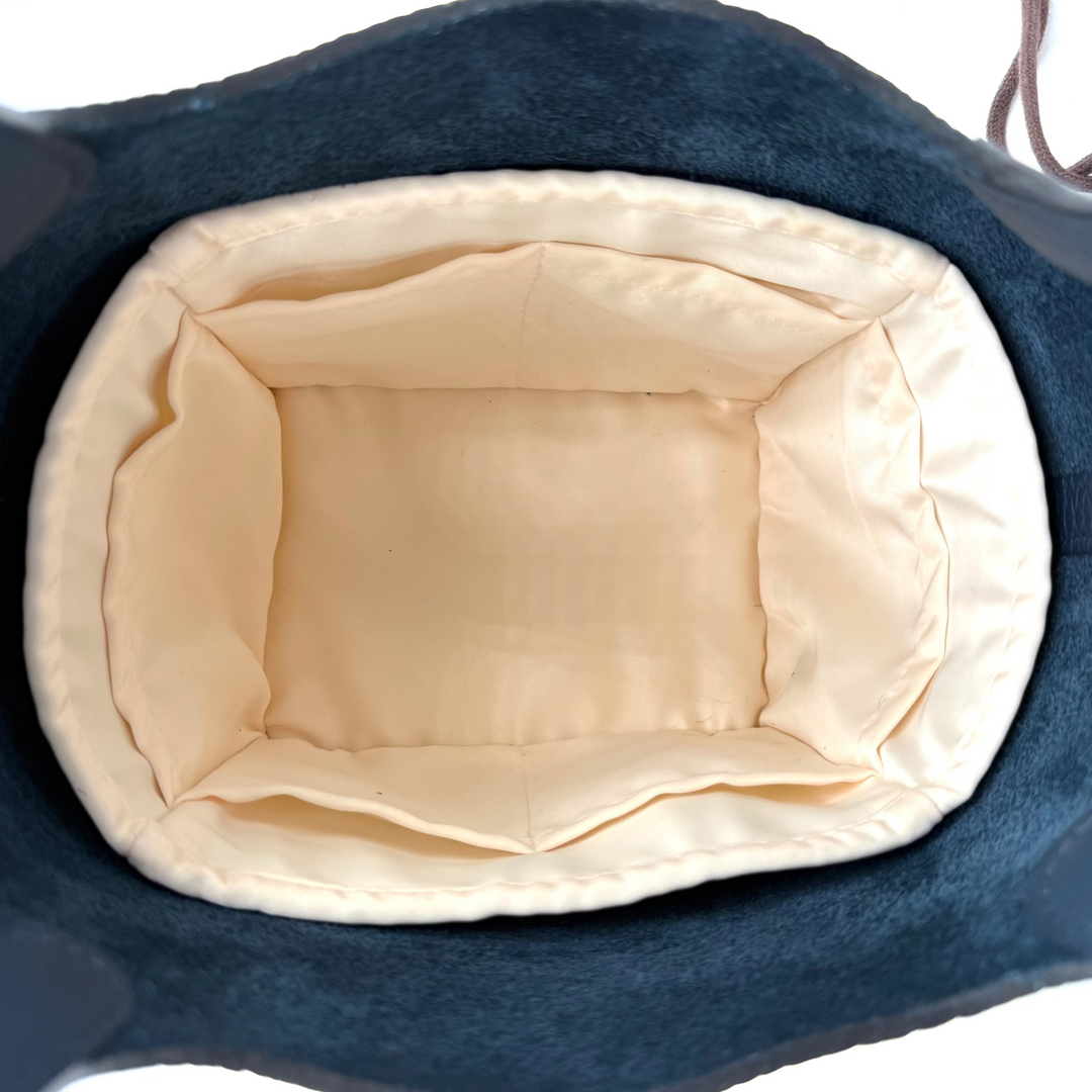 Picotin Lock 18 in Blue de Prusse Clemence Leather