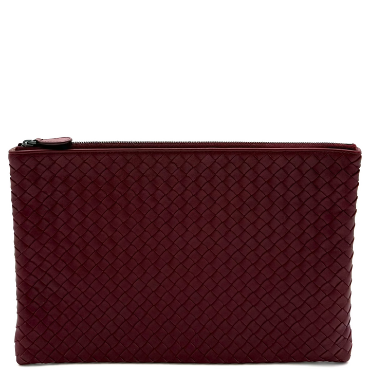 Intrecciato Leather Clutch