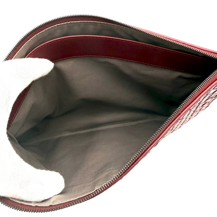 Intrecciato Leather Clutch