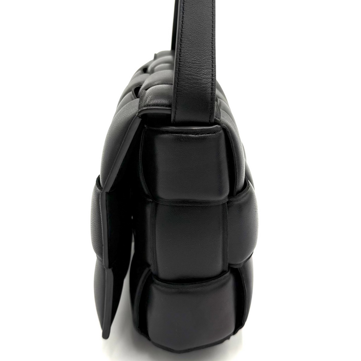 Padded Cassette Maxi Intreccio Nappa Leather Crossbody Bag