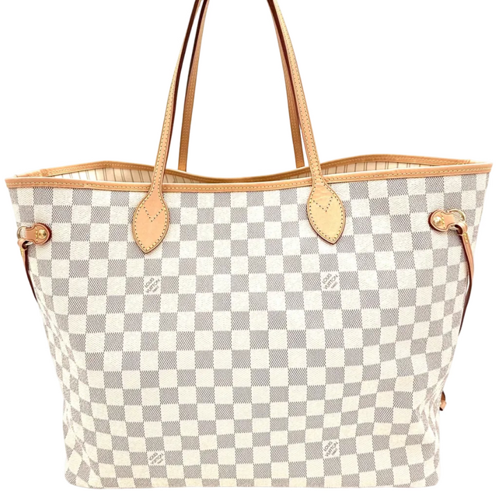 Neverfull GM Damier Azur Canvas Tote Bag with Pouch