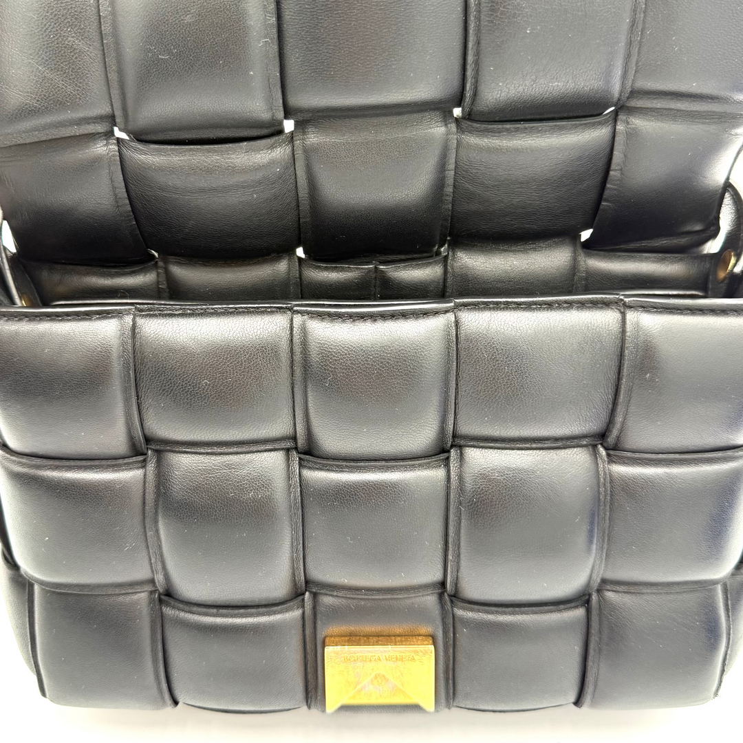 Padded Cassette Maxi Intreccio Nappa Leather Crossbody Bag