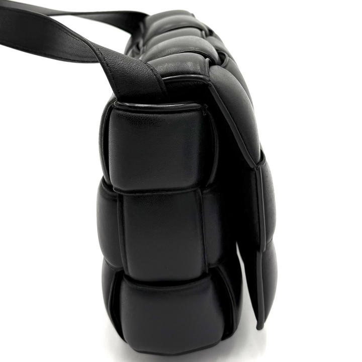 Padded Cassette Maxi Intreccio Nappa Leather Crossbody Bag