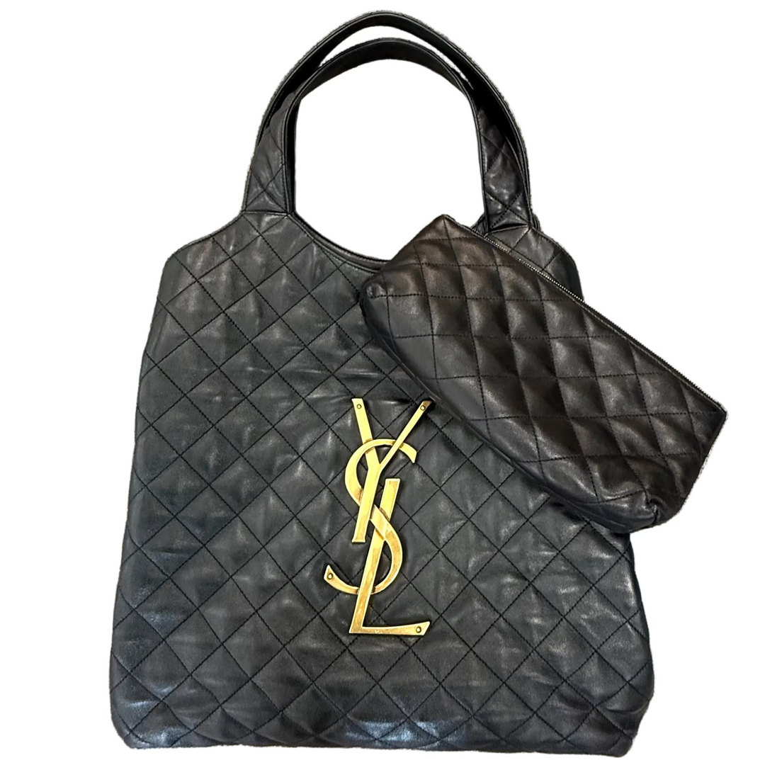 ICare Large Quilted Lambskin Bag with Pouch