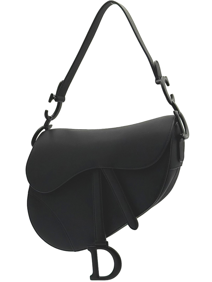 Saddle with Strap Calfskin Leather Bag