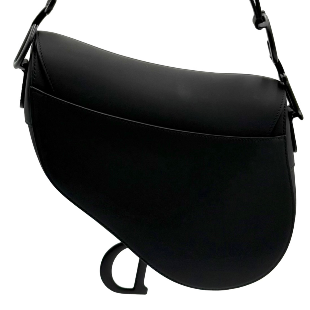 Saddle with Strap Calfskin Leather Bag