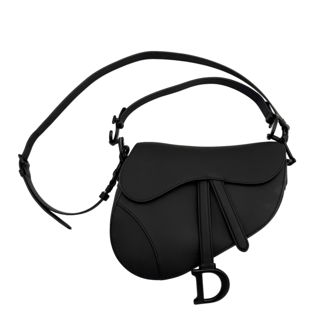 Saddle with Strap Calfskin Leather Bag