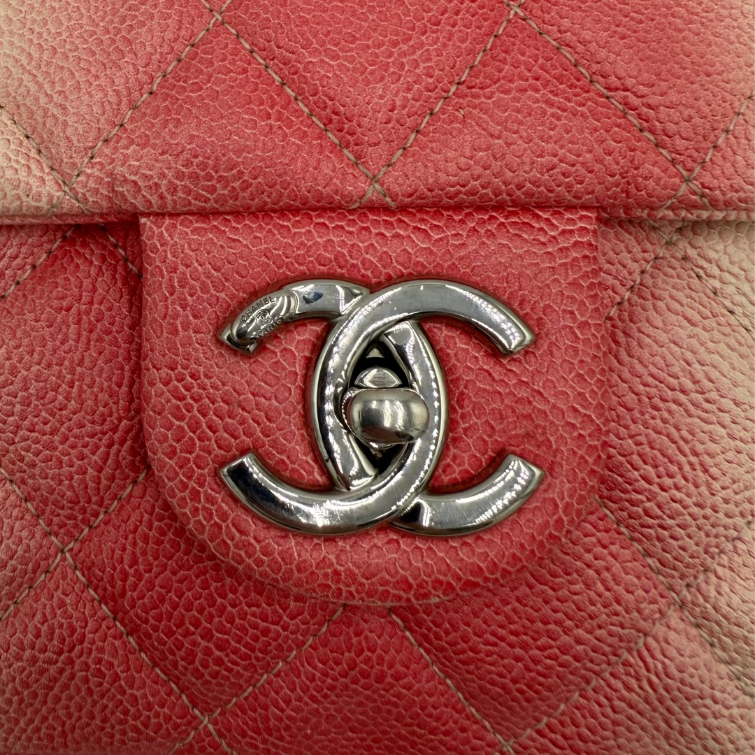 Ombre Jumbo Caviar Quilted Single Flap