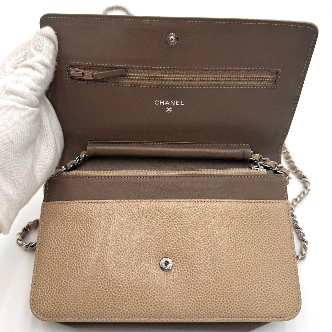 Timeless CC Caviar Leather Wallet on Chain