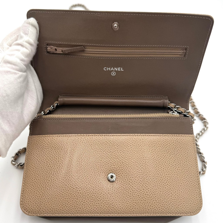 Timeless CC Caviar Leather Wallet on Chain