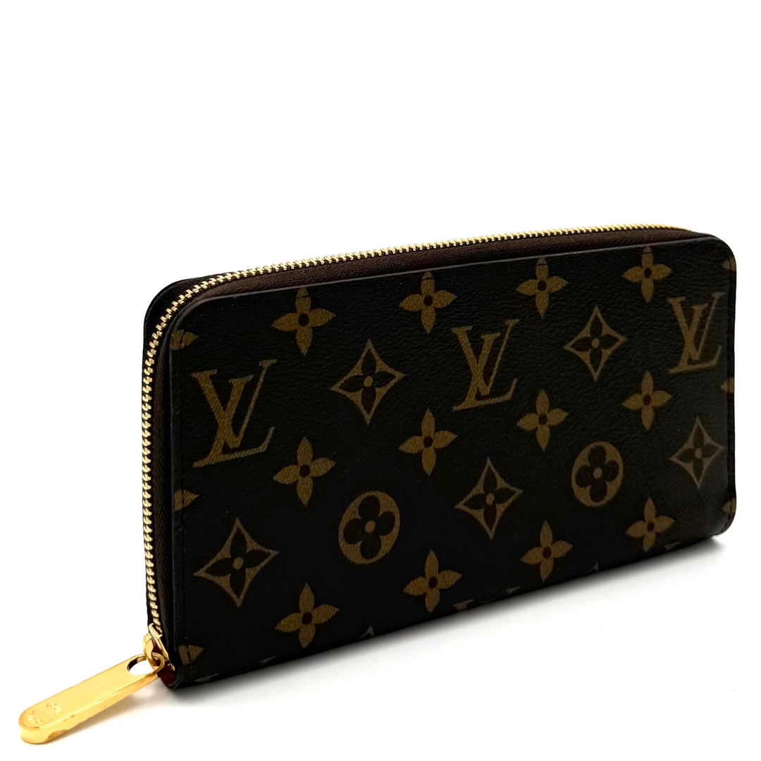 Zippy Monogram Canvas Poppy Interior Wallet