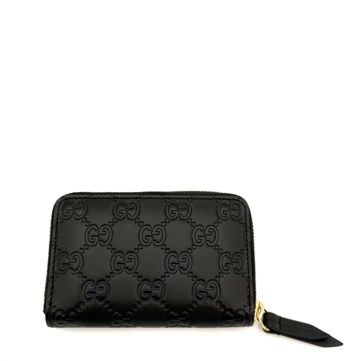 Guccissima Leather Zip Around Card Case