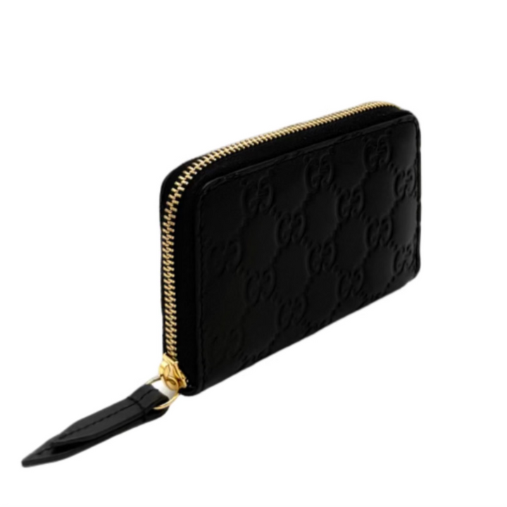 Guccissima Leather Zip Around Card Case