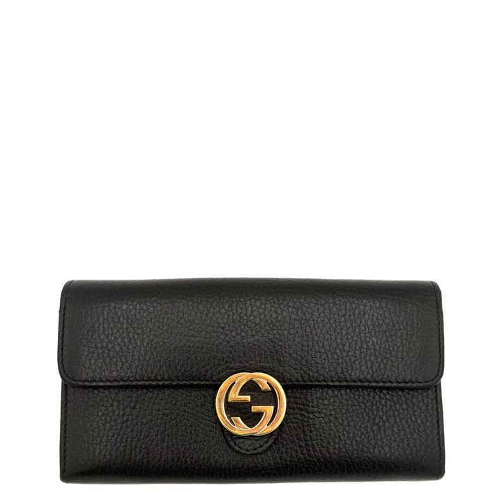 Dollar Interlocking G Continental Leather Wallet