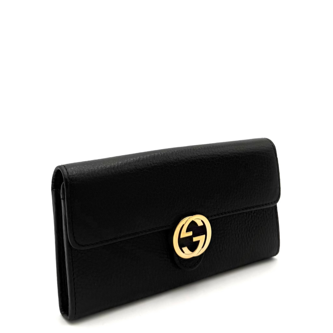 Dollar Interlocking G Continental Leather Wallet