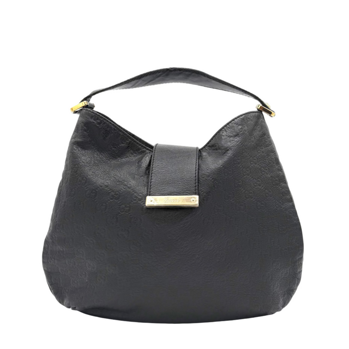 New Ladies Web Hook Large Guccissima Leather Hobo Bag