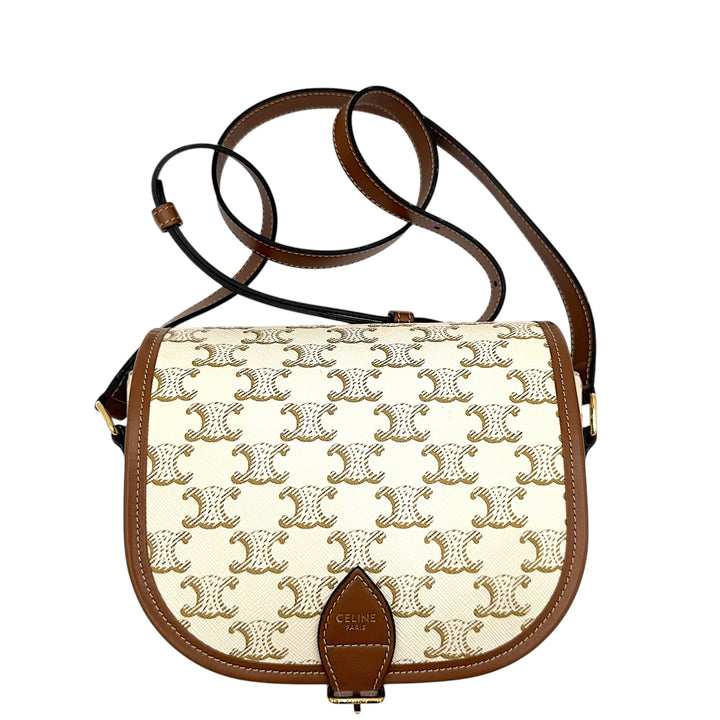 Triomphe Coated Canvas Medium Folco Bag