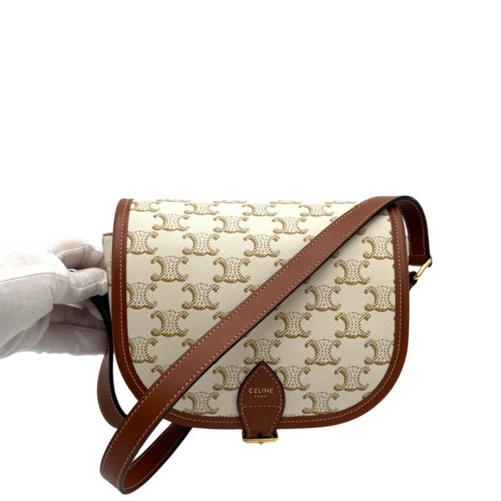 Triomphe Coated Canvas Medium Folco Bag