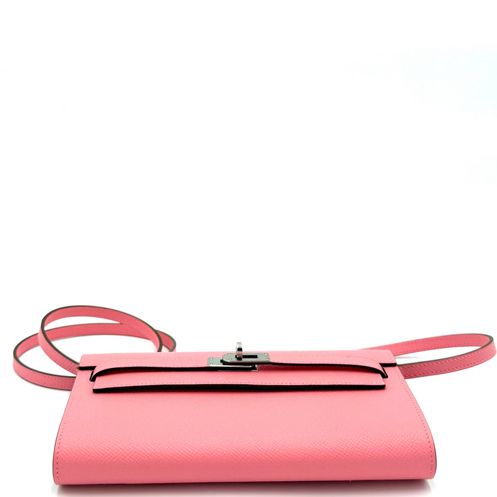 Classique Kelly to Go Wallet in Rose Confetti Epsom Leather