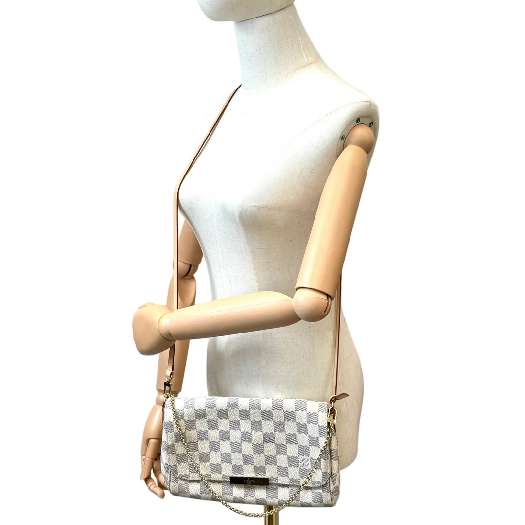 Favorite MM Damier Azur Crossbody Bag