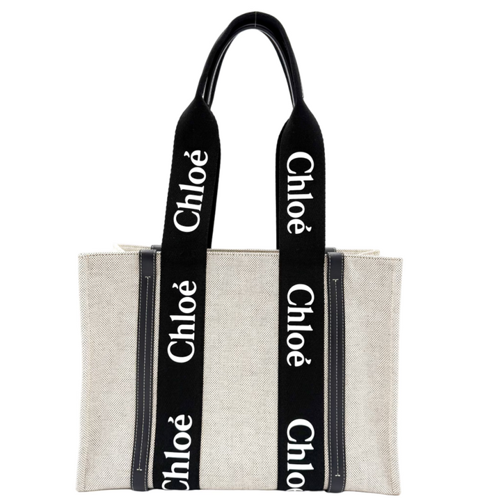 Woody Medium Linen Tote Bag