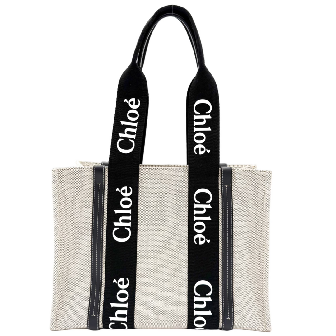 Woody Medium Linen Tote Bag