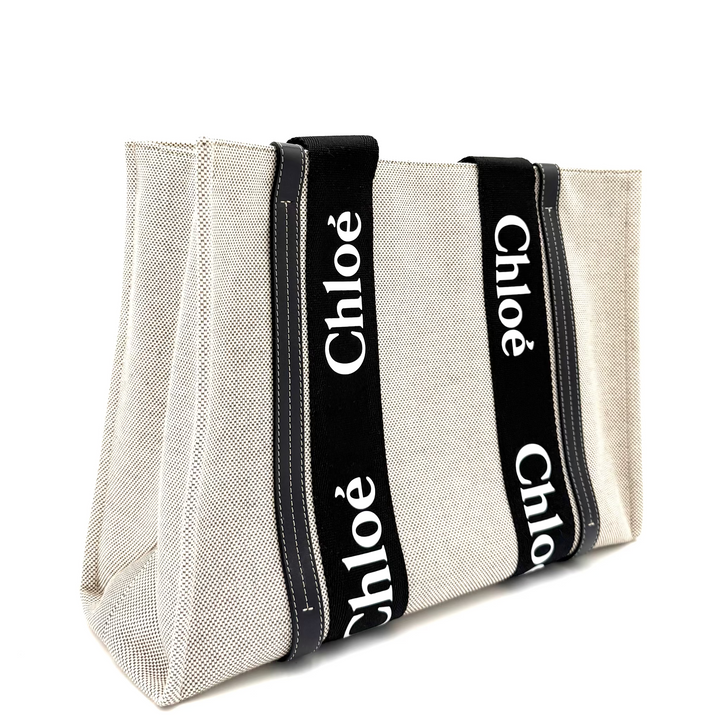 Woody Medium Linen Tote Bag