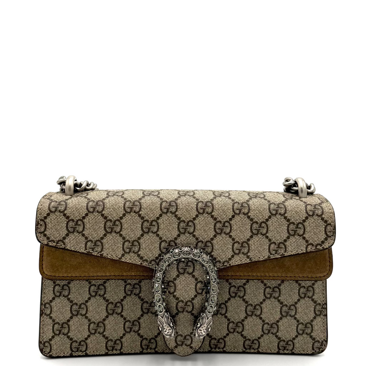 Dionysus GG Crystal Supreme Monogram Canvas Small Shoulder Bag