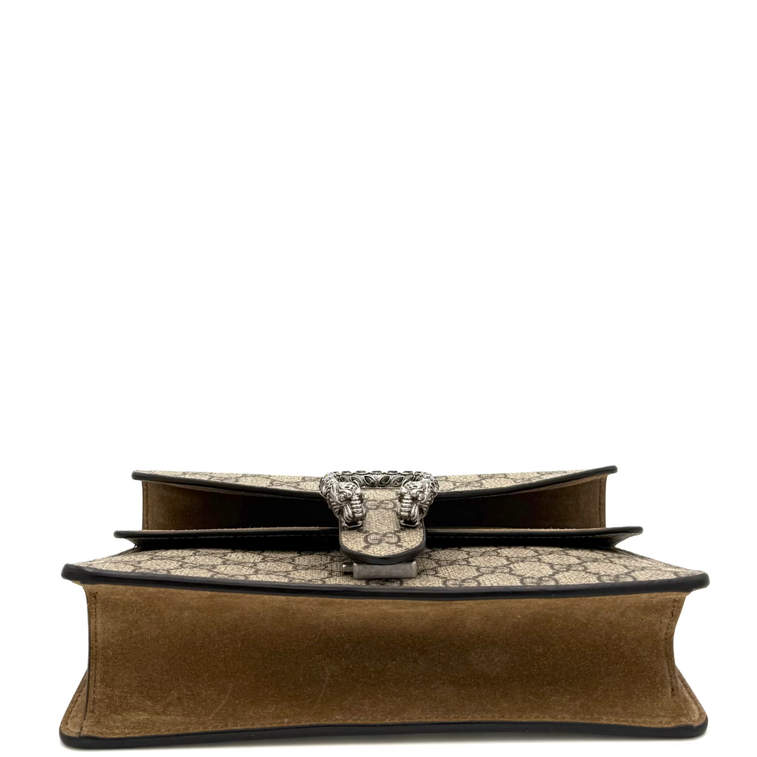 Dionysus GG Crystal Supreme Monogram Canvas Small Shoulder Bag