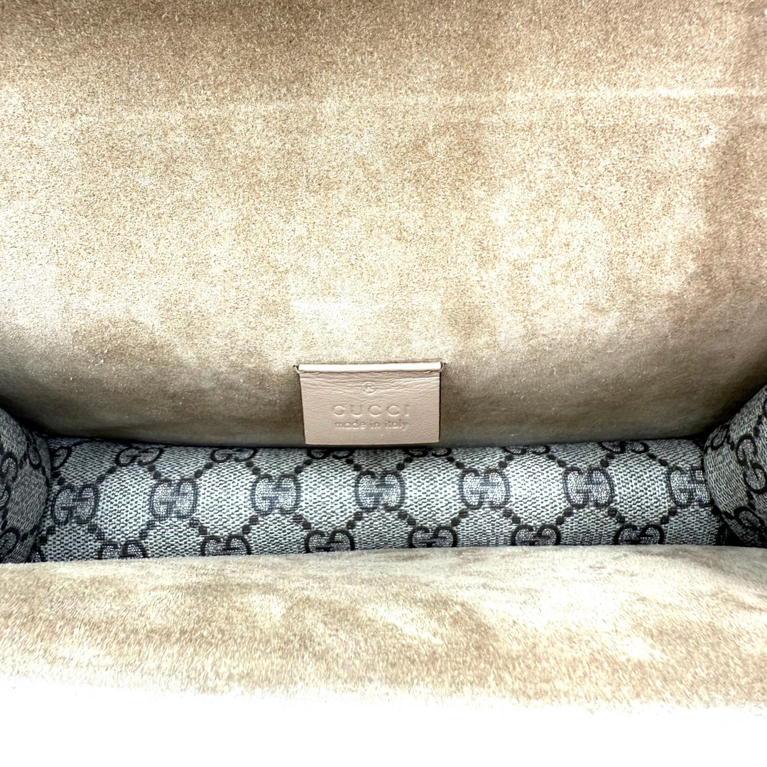 Dionysus GG Crystal Supreme Monogram Canvas Small Shoulder Bag