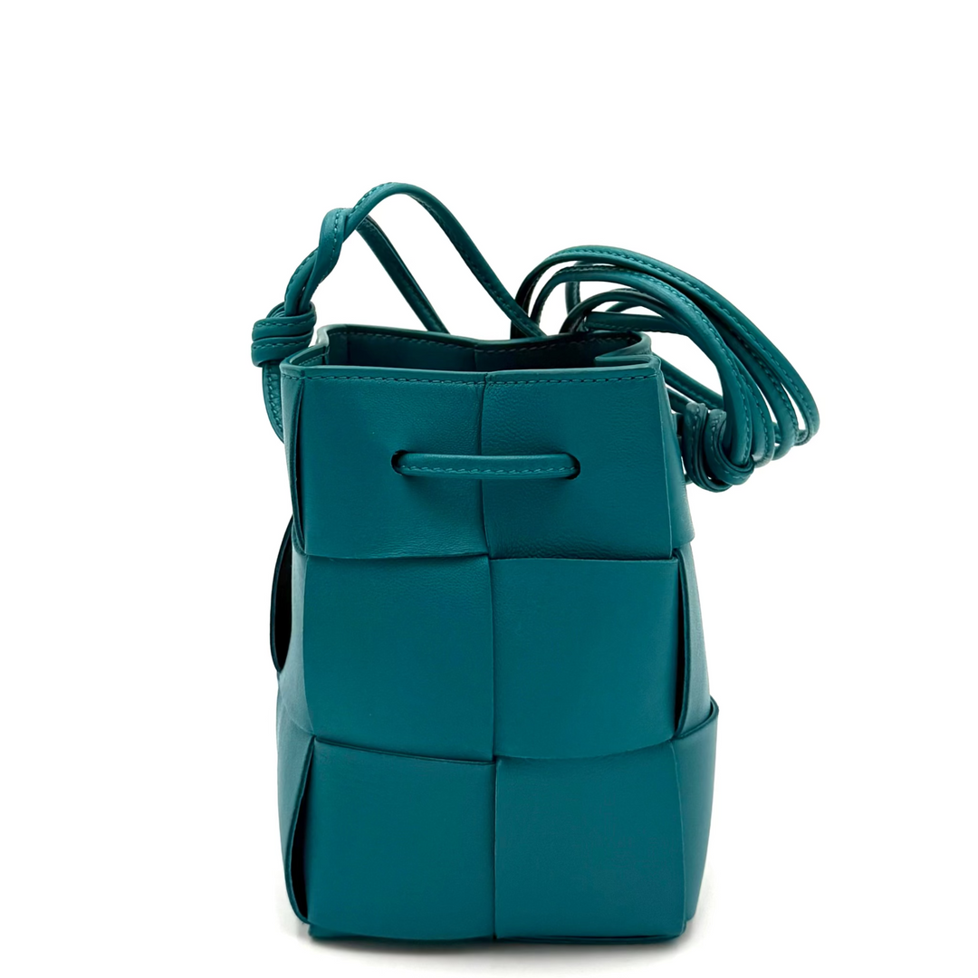 Cassette Mini Nappa Intrecciato Maxi Leather Bucket Bag
