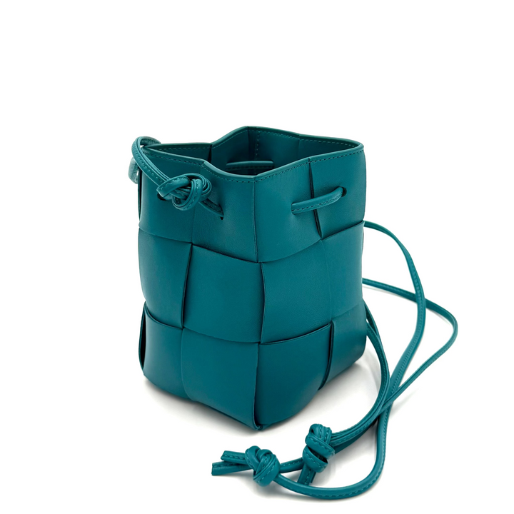 Cassette Mini Nappa Intrecciato Maxi Leather Bucket Bag