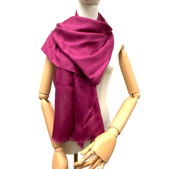 Fushia Pink Silk Scarf