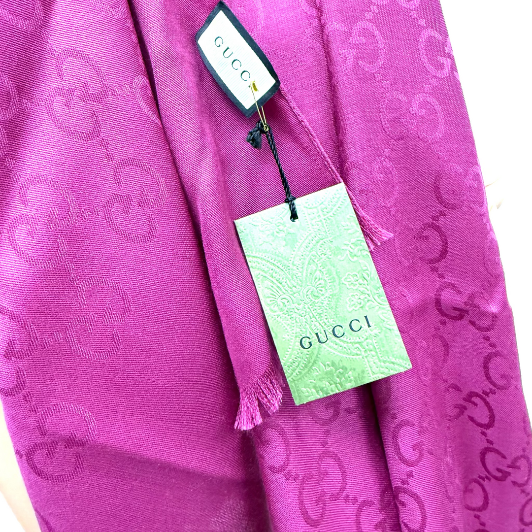 Fushia Pink Silk Scarf