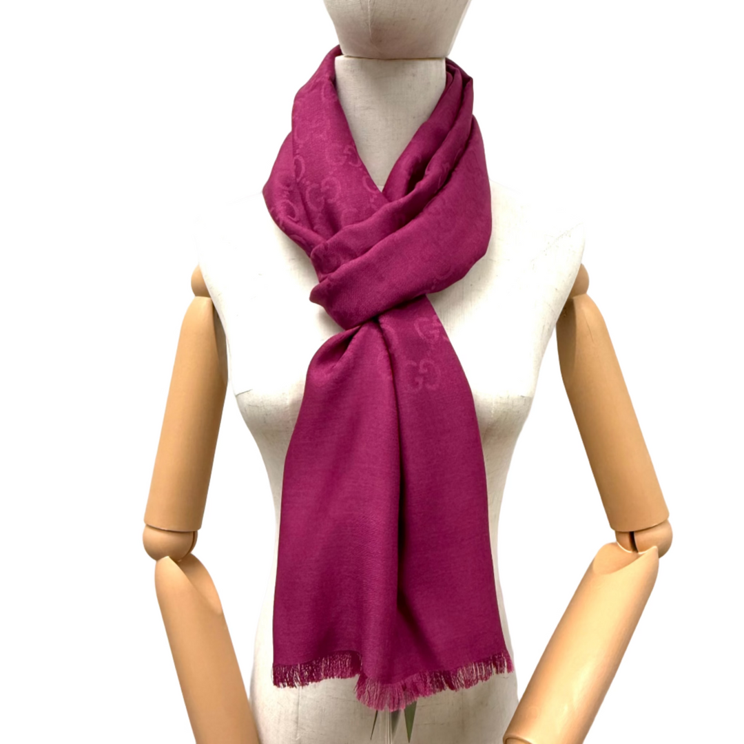 Fushia Pink Silk Scarf