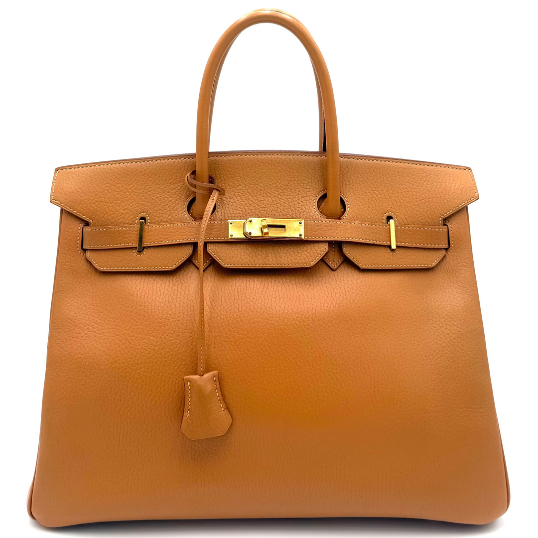 Birkin 35 Gold Clemence Leather with Gold Hardware