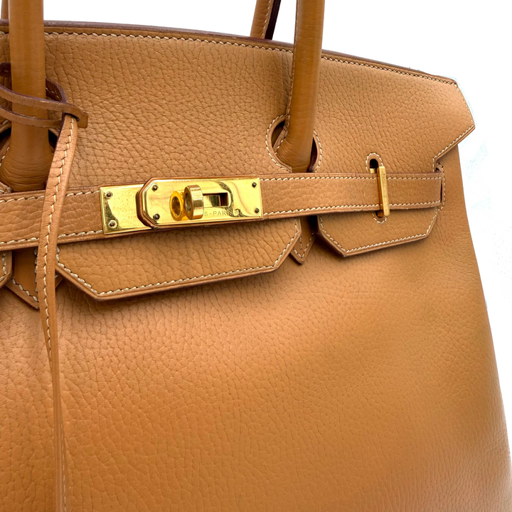 Birkin 35 Gold Clemence Leather with Gold Hardware