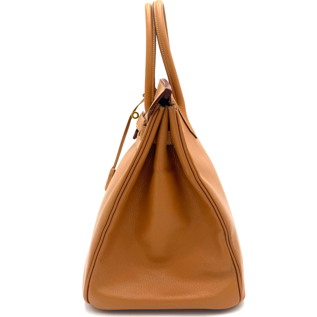 Birkin 35 Gold Clemence Leather with Gold Hardware