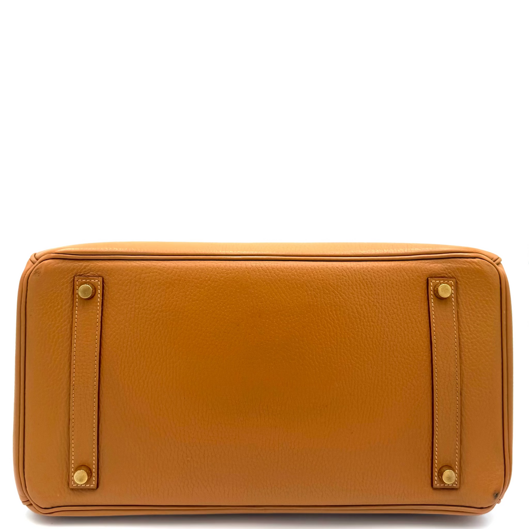 Birkin 35 Gold Clemence Leather with Gold Hardware